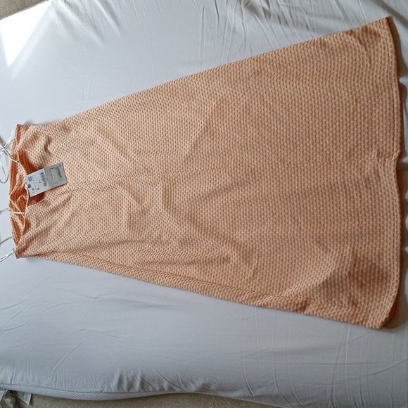 Zara NWT strappy dress orange and cream - Picture 9 of 10